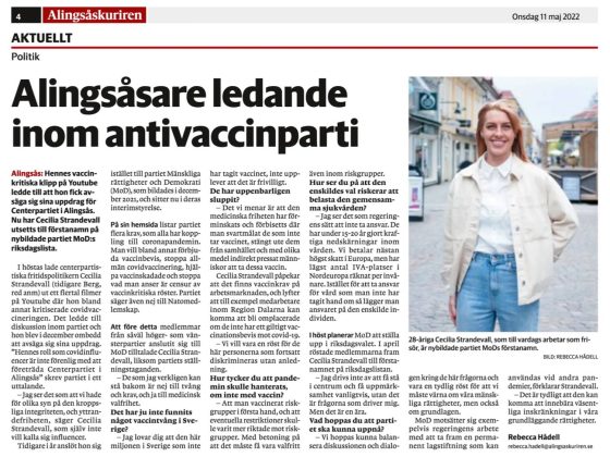 Alingsås tidning, cecilia