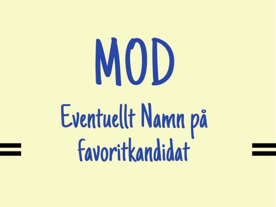 Mod valsedel handskriven