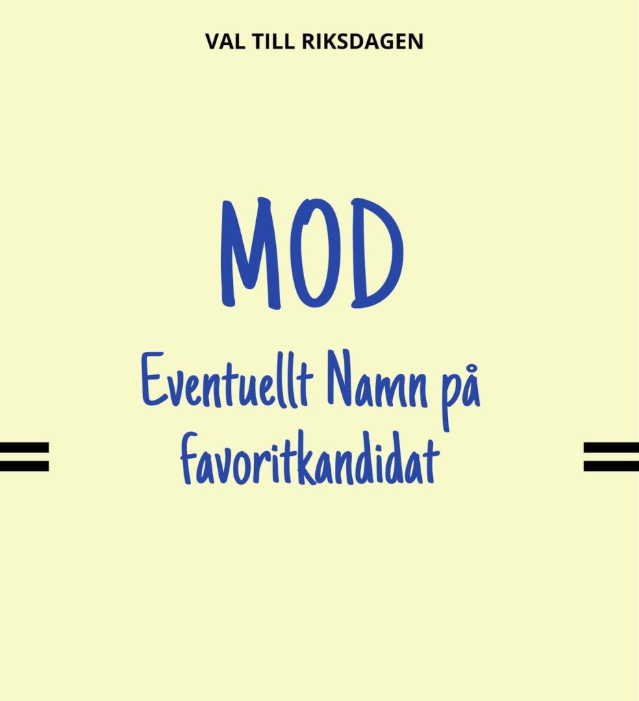 Mod valsedel handskriven