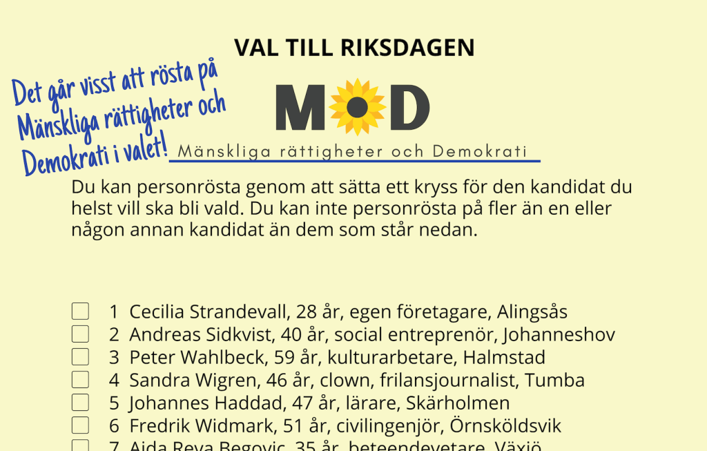 En röst på mod är en röst på mäsnkliga rättigheter och demokrati