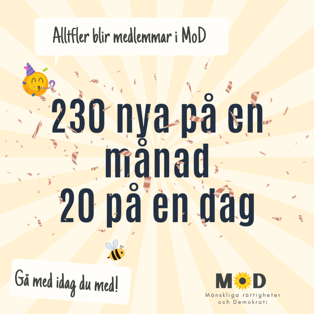 Mod växer, fler medlemmar i partiet mod