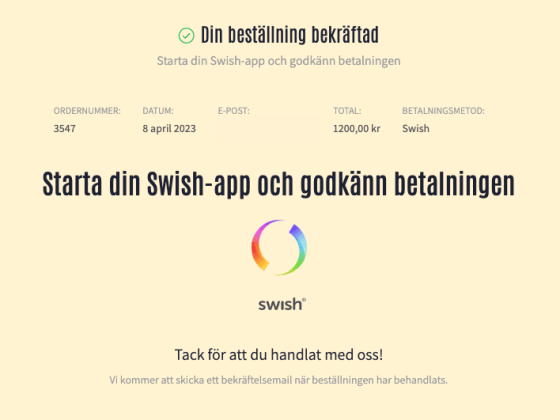Swish fungerar nu igen!
