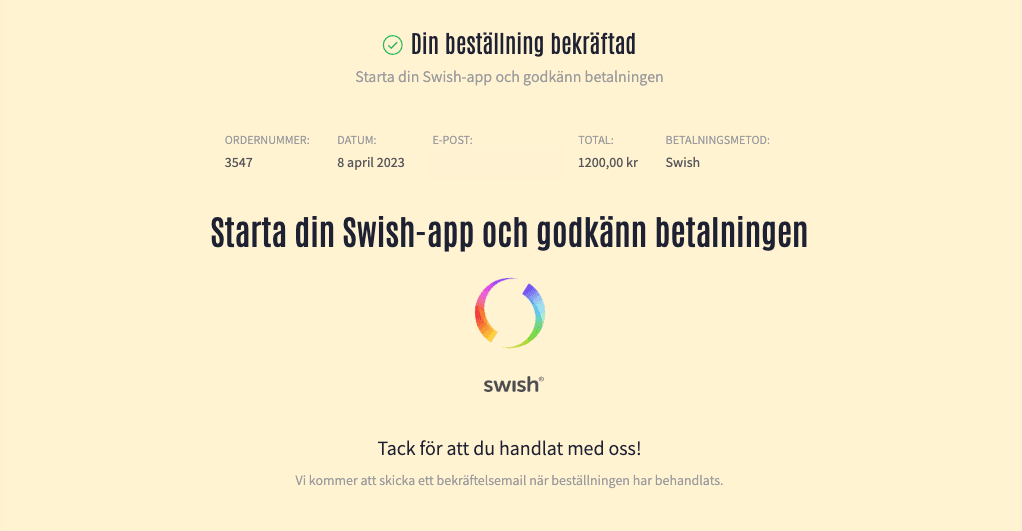 Swish fungerar nu igen!