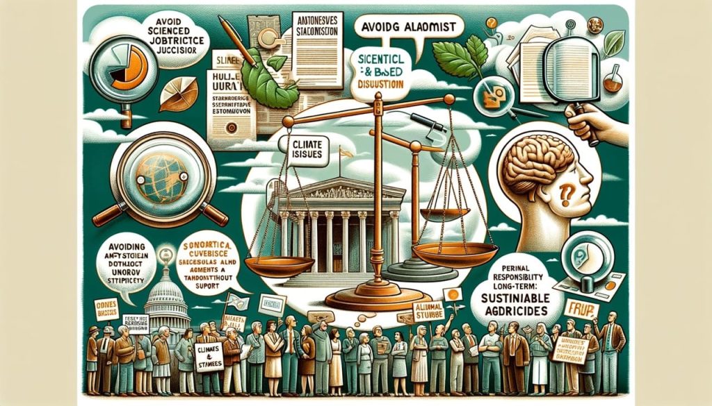 Dall·e 2024 01 19 15.42.58 an illustration that symbolizes critical and objective judgment in discussions 1. a balanced scale representing balanced and scientifically based dis stor