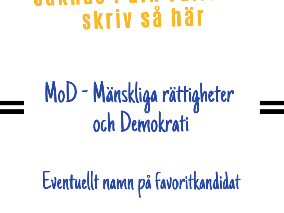 Mod på en blank eu valsedel