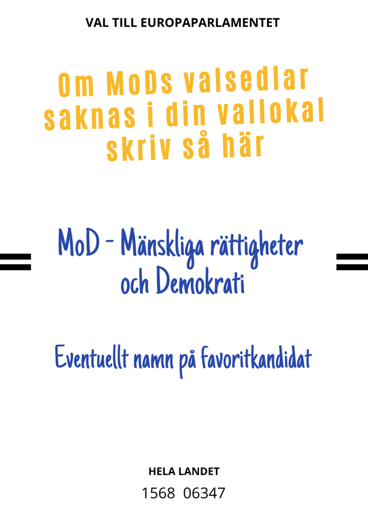 Mod på en blank eu valsedel