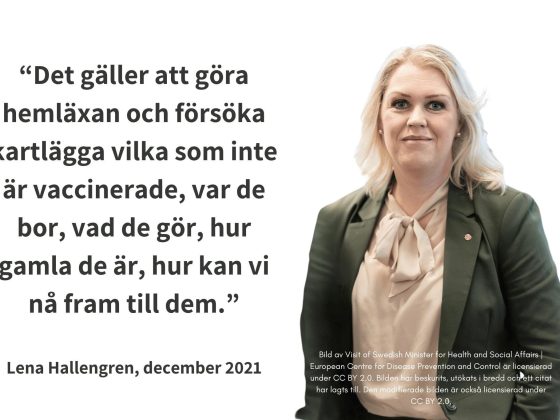 Lena hallengren, socialminister kartlägg alla ovaccinerade december 2021