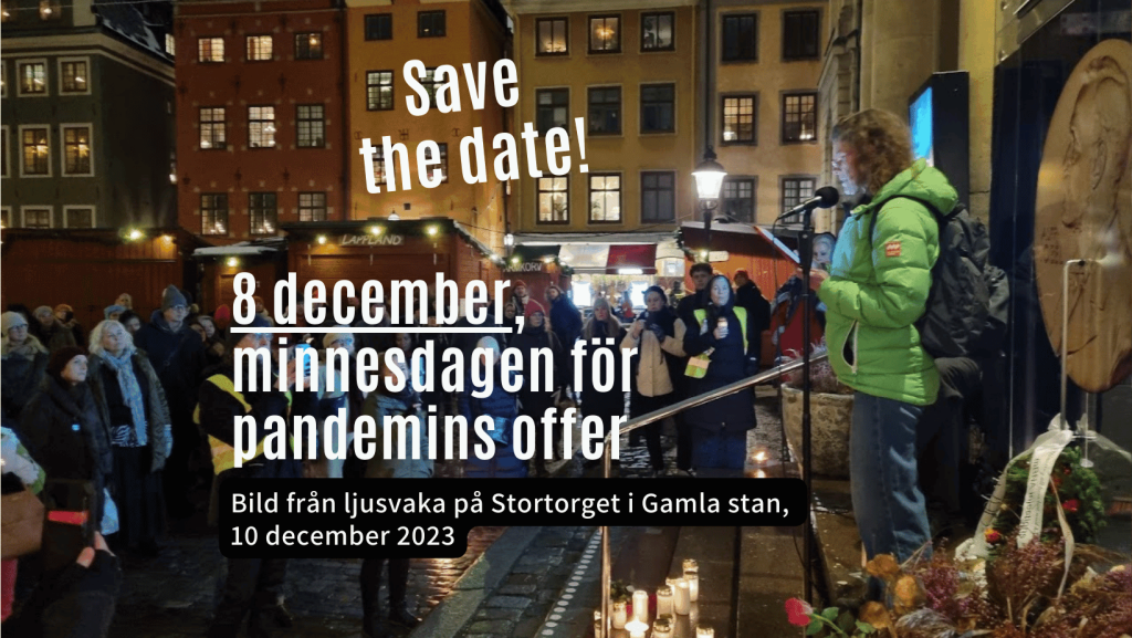 Minnesdagen för pandemins offer 8 december 2024