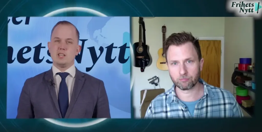Andreas sidkvist deltar i frihetsnytt om utredningen om ny pandemilag 2025 04 24 stor
