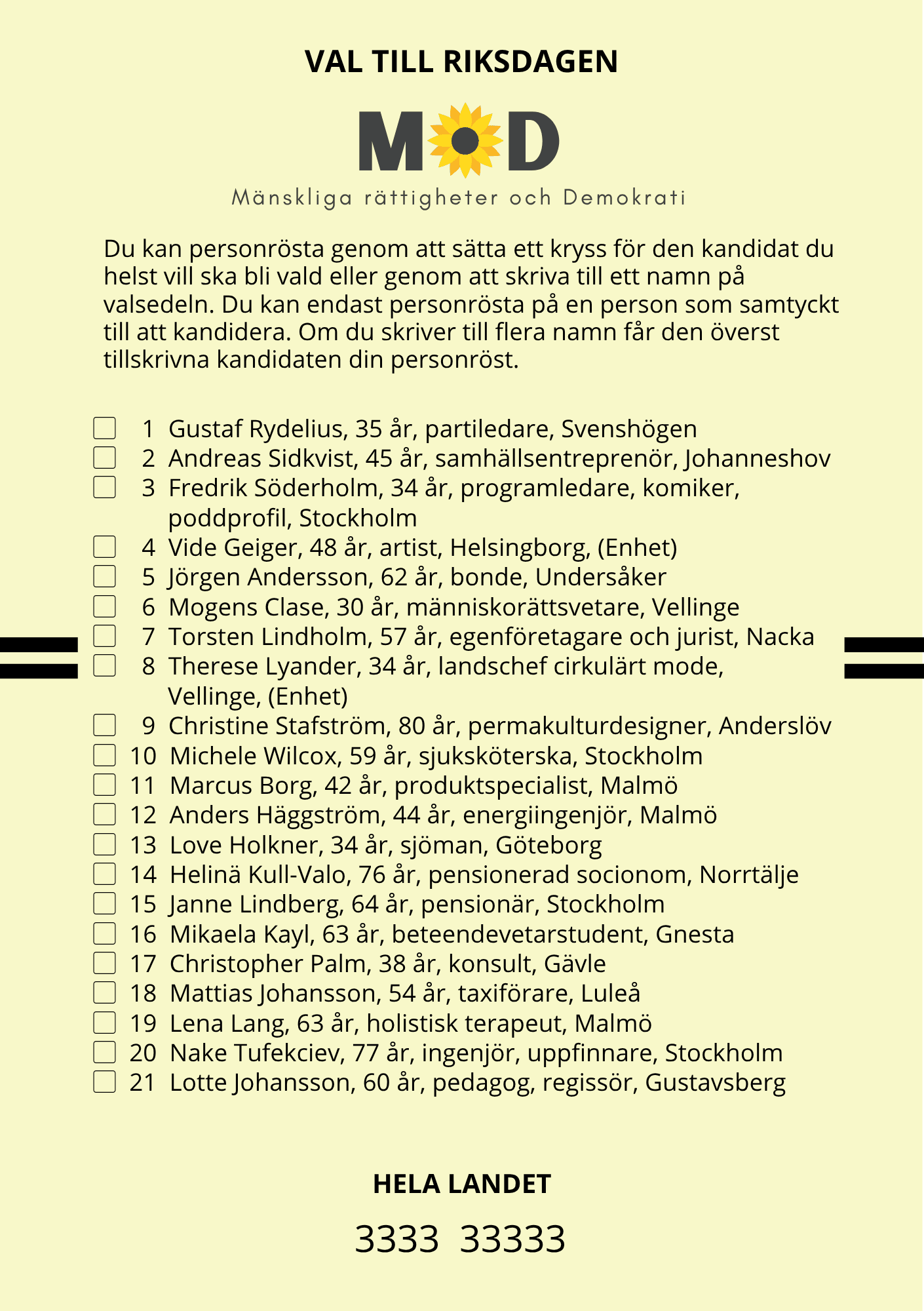 Riksdagsvalet 2026 preliminärt nr